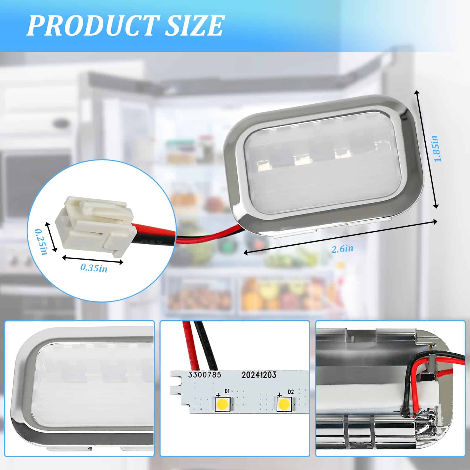 Kit de luces LED para refrigerador W11683242 compatible con - Imagen 3