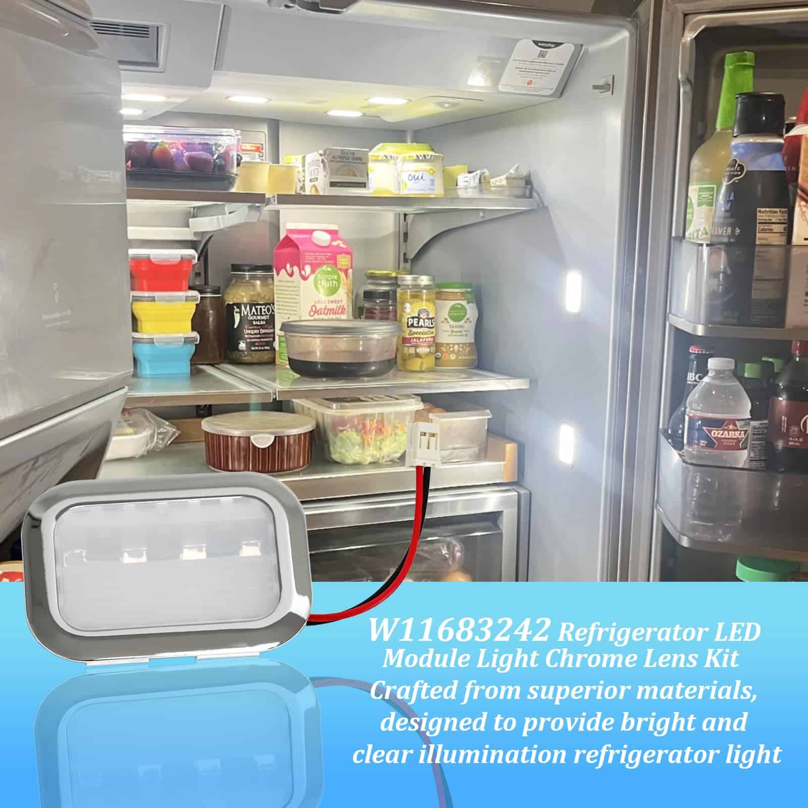 Kit de luces LED para refrigerador W11683242 compatible con - Imagen 5