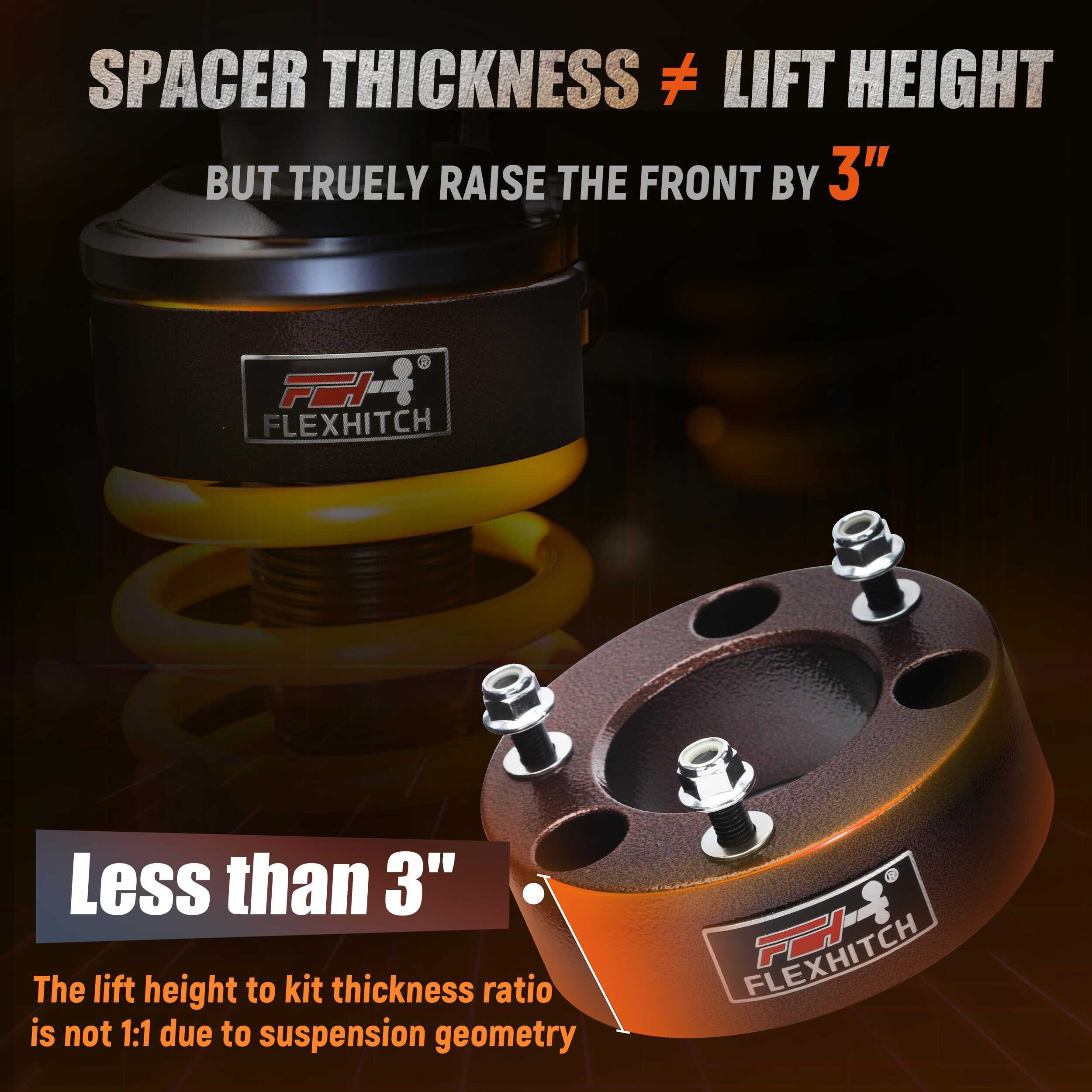 Kit de Elevación Delantero FlexHitch de 3" para 2004-2024 - Imagen 5