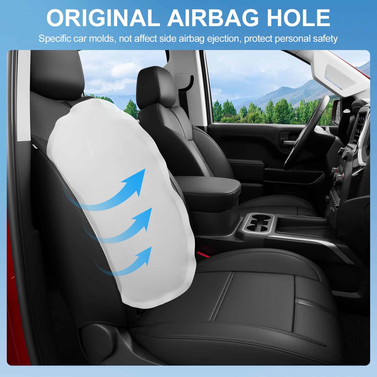 Funda de asiento CZmenghe compatible con Chevy Silverado - Imagen 3