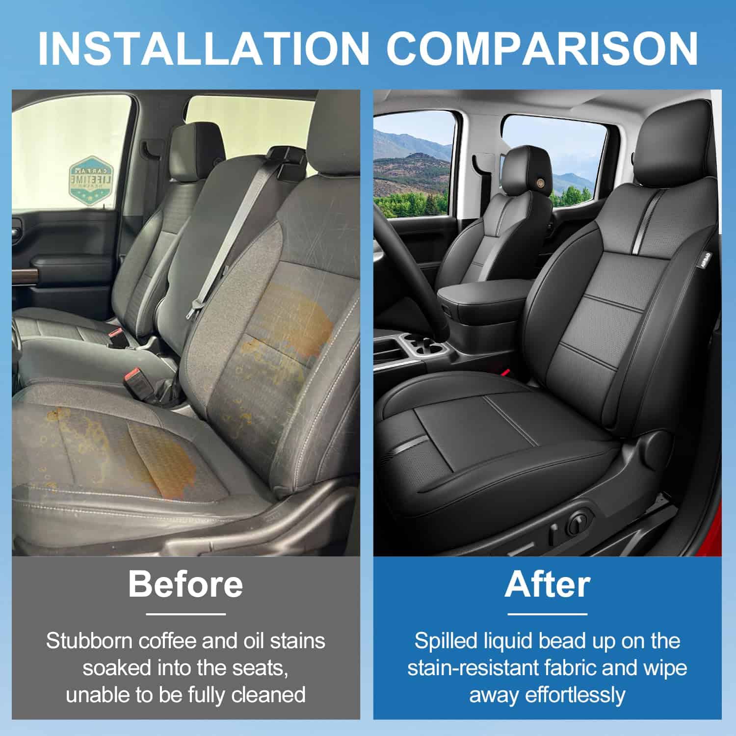 Funda de asiento CZmenghe compatible con Chevy Silverado - Imagen 4