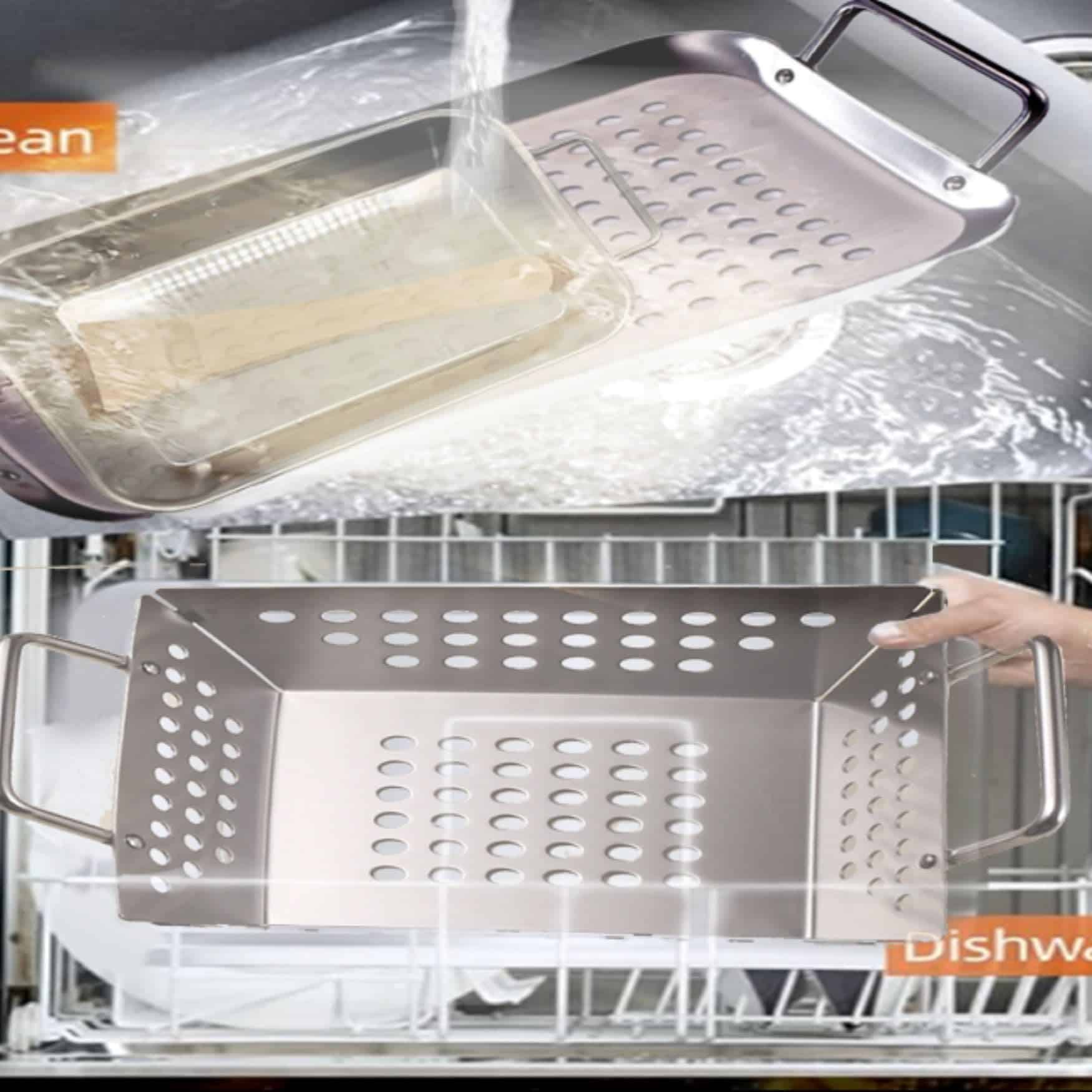 Juego de 3 Cestas Perforadas de Acero Inoxidable Premium - Imagen 8