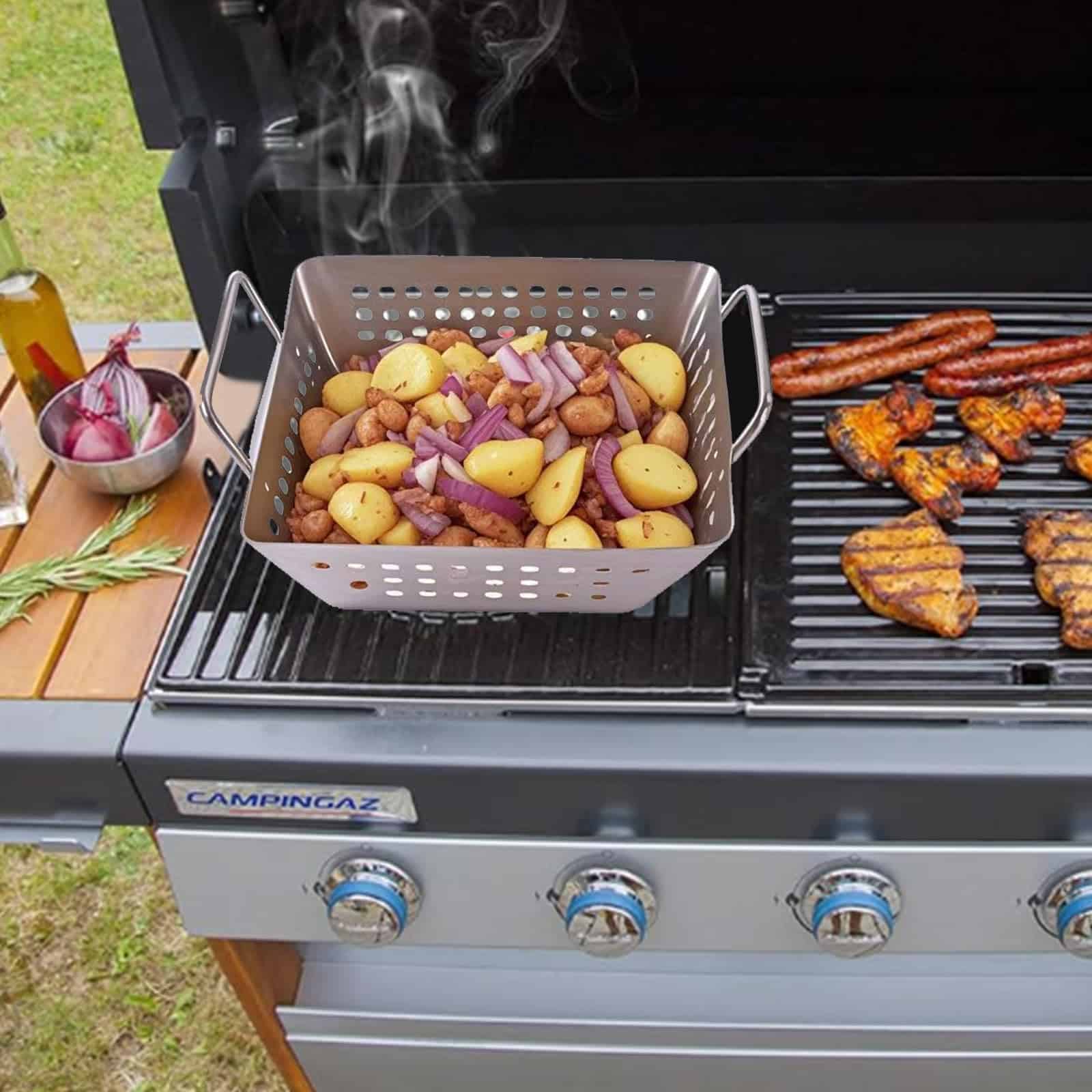 Juego de 3 Cestas Perforadas de Acero Inoxidable Premium - Imagen 5