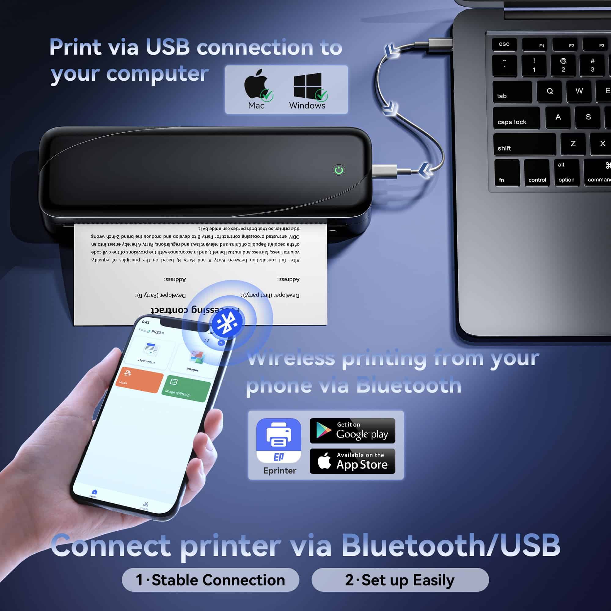 Impresora Portátil Inalámbrica NelkoGlobal para Viajes, - Imagen 6