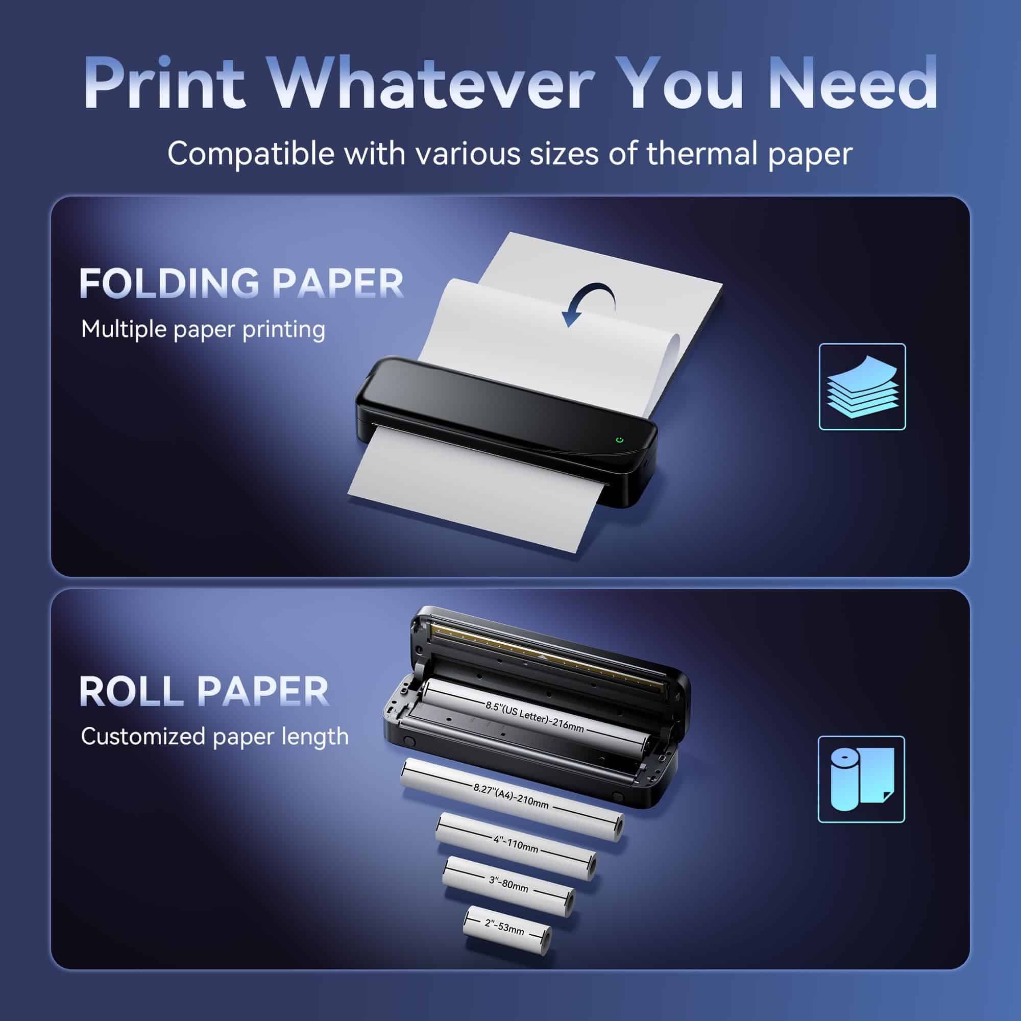 Impresora Portátil Inalámbrica NelkoGlobal para Viajes, - Imagen 8