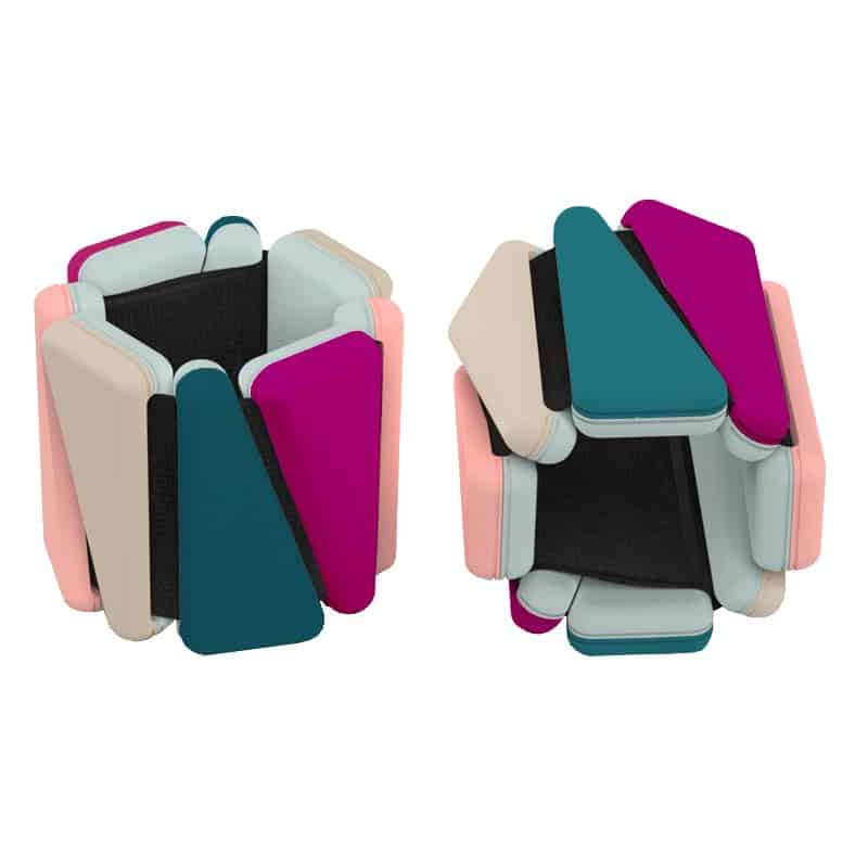 Pesas de muñeca y tobillo, 2 PCS Bandas -Multicolor