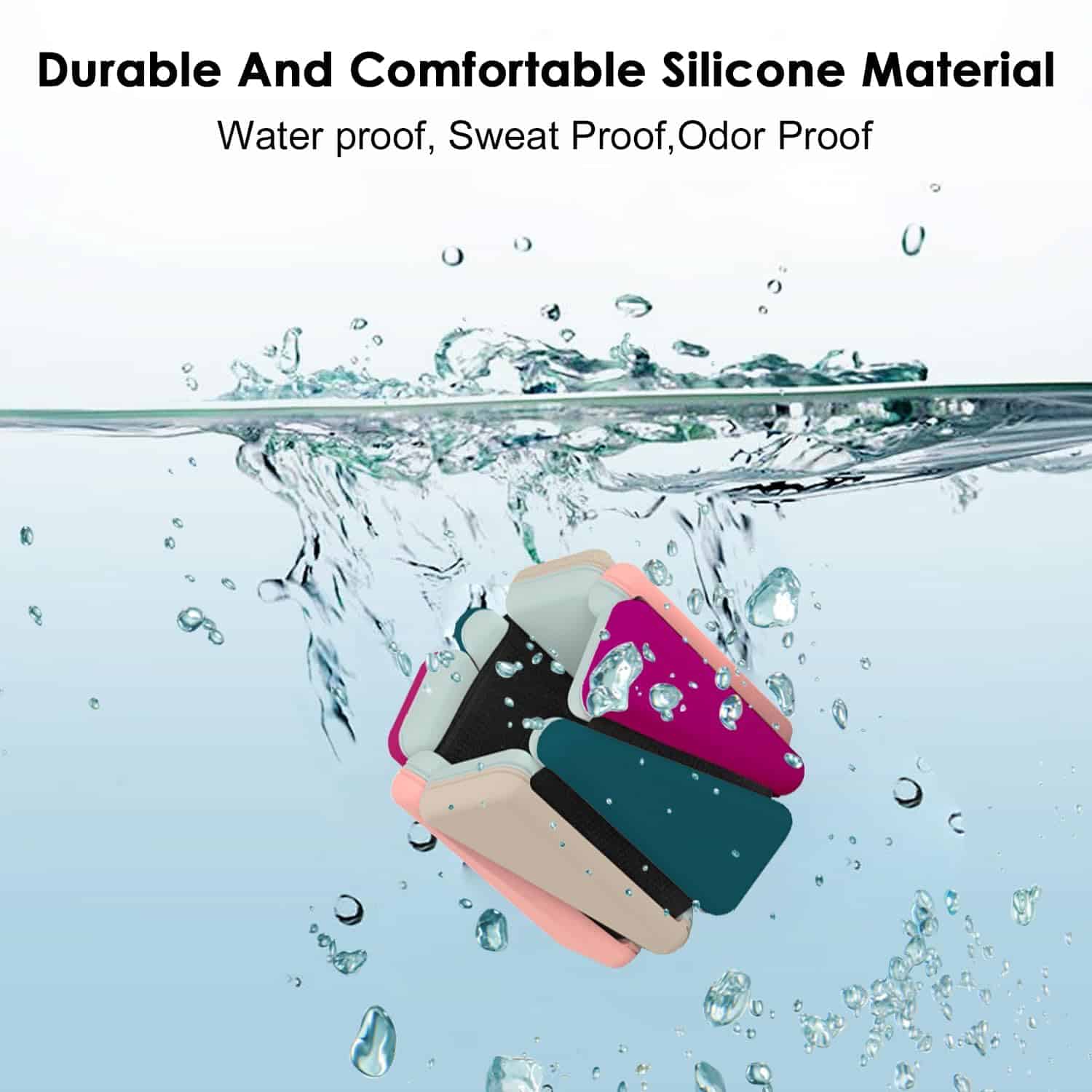 Pesas de muñeca y tobillo, 2 PCS Bandas -Multicolor - Imagen 4