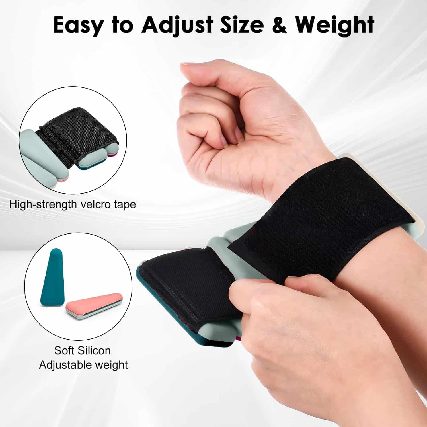 Pesas de muñeca y tobillo, 2 PCS Bandas -Multicolor - Imagen 7