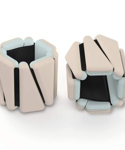Pesas de muñeca y tobillo, 2 PCS Bandas -Beige