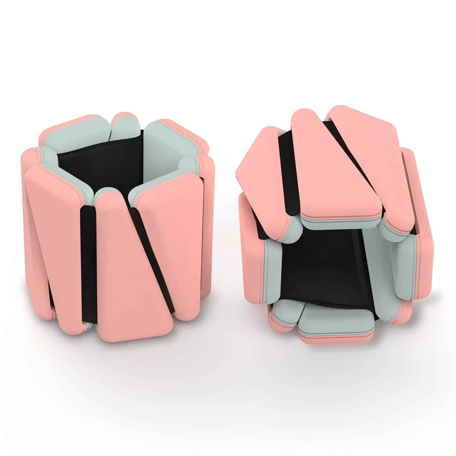 Pesas de Muñeca y Tobillo, 2 PCS Bandas -Rosa