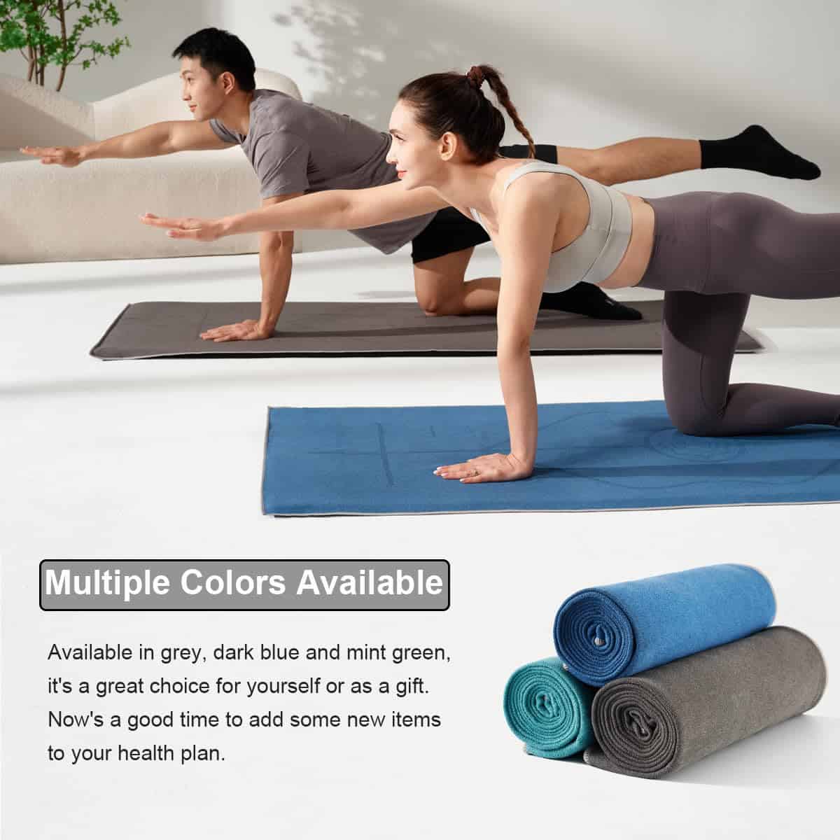 Tapete de Yoga RYTMAT con líneas de -Gris Oscuro - Imagen 3