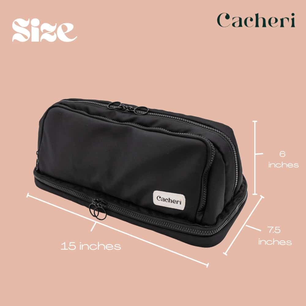Bolsa de Viaje de Maquillaje Cacheri All in One con - Imagen 10