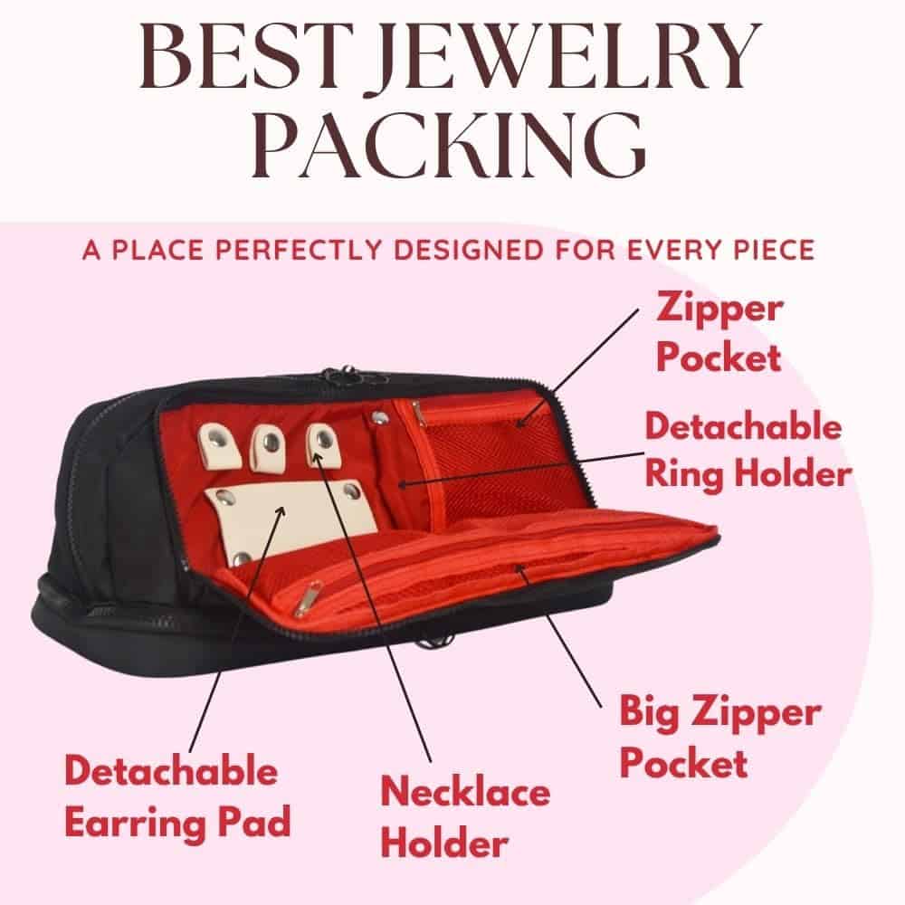 Bolsa de Viaje de Maquillaje Cacheri All in One con - Imagen 7