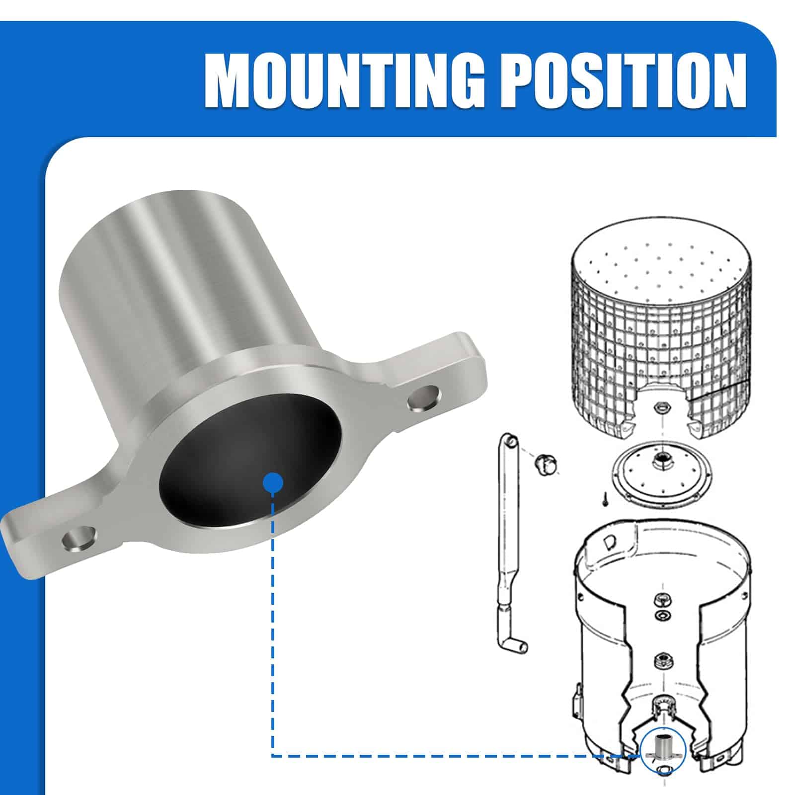 WH2X1198 Rodamiento de la tina de lavadora para lavadora GE - Imagen 4