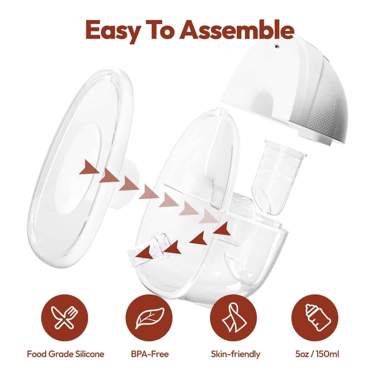 NCVI Extractor de Leche Manos Libres 8131, Extractor de - Imagen 7
