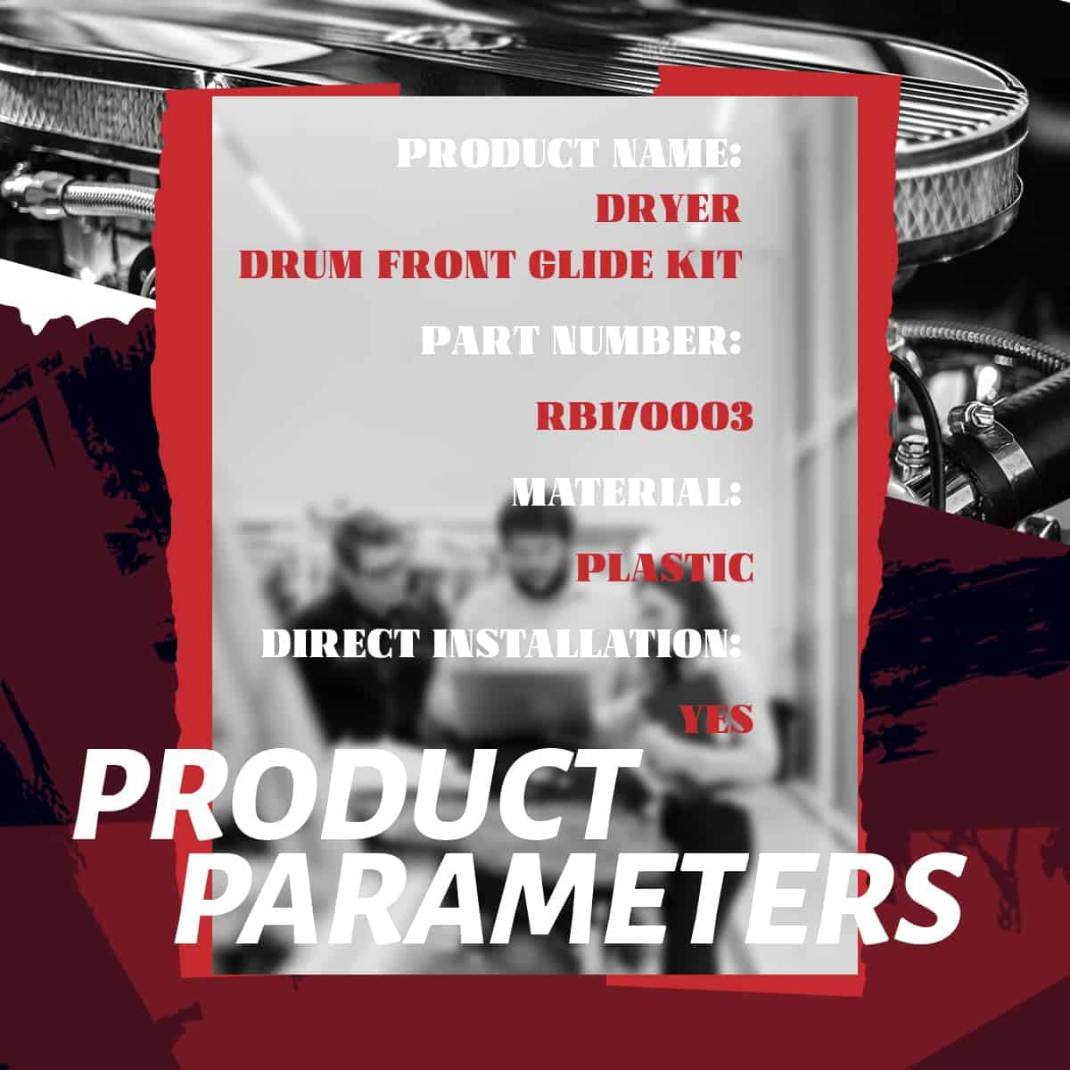 Kit Deslizante del Tambor del Secador para Speed Queen 1992 - Imagen 4