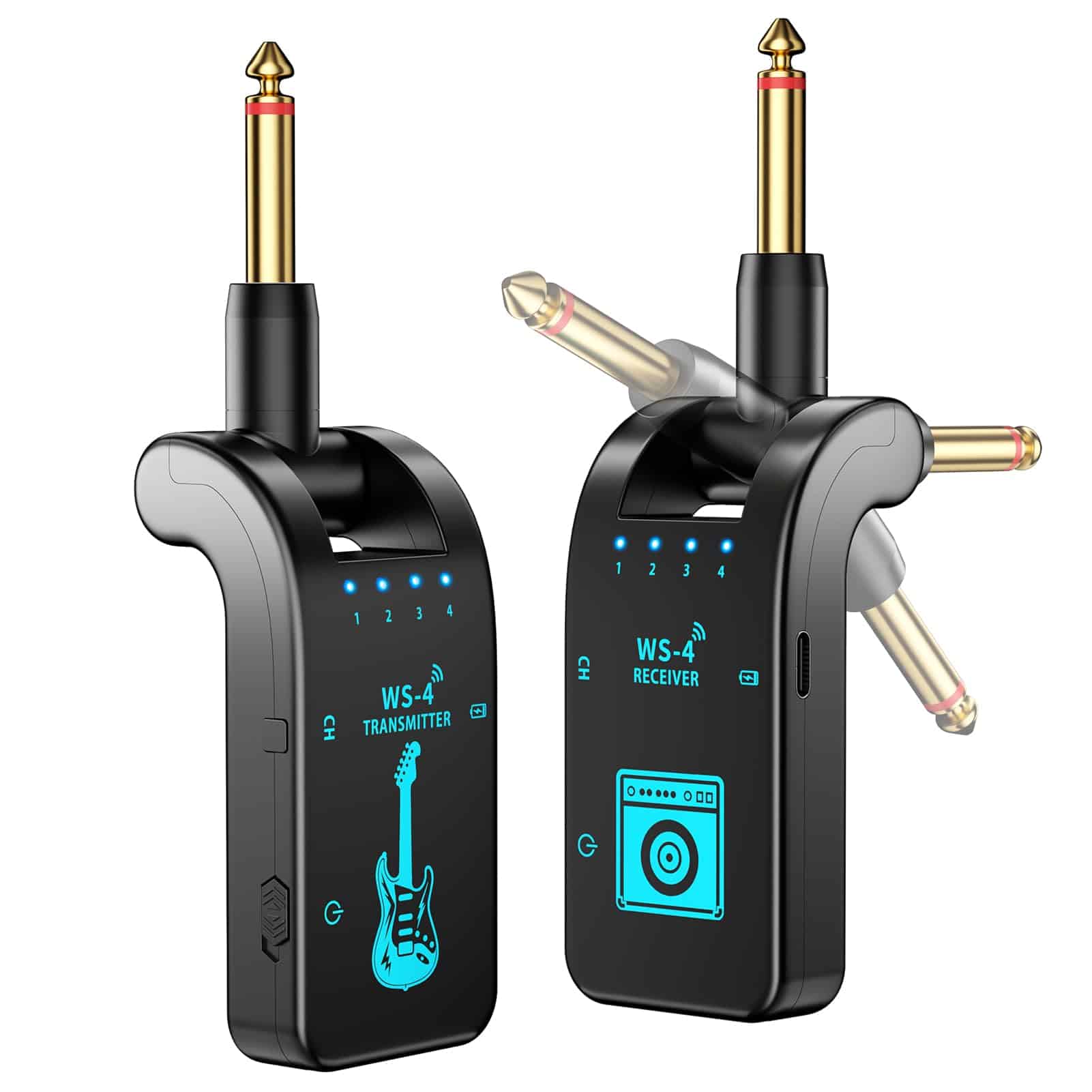 Sistema de Guitarra Inalámbrico Geyrut 2.4GHz, Transmisor y