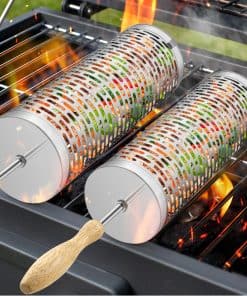 Juego de 2 cestas de rejilla apilables Vasitelan, acero