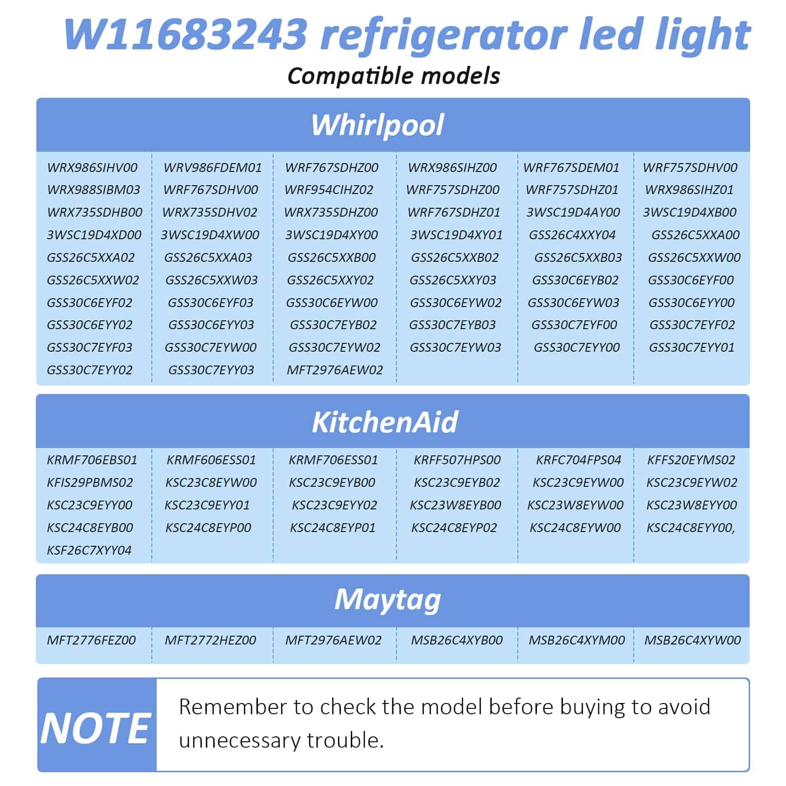 Delixike W11683243 LED Module Service se ajusta a - Imagen 8