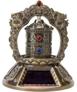 Rueda de Oración Tibetana Premium - Om Mani Padme Hum -