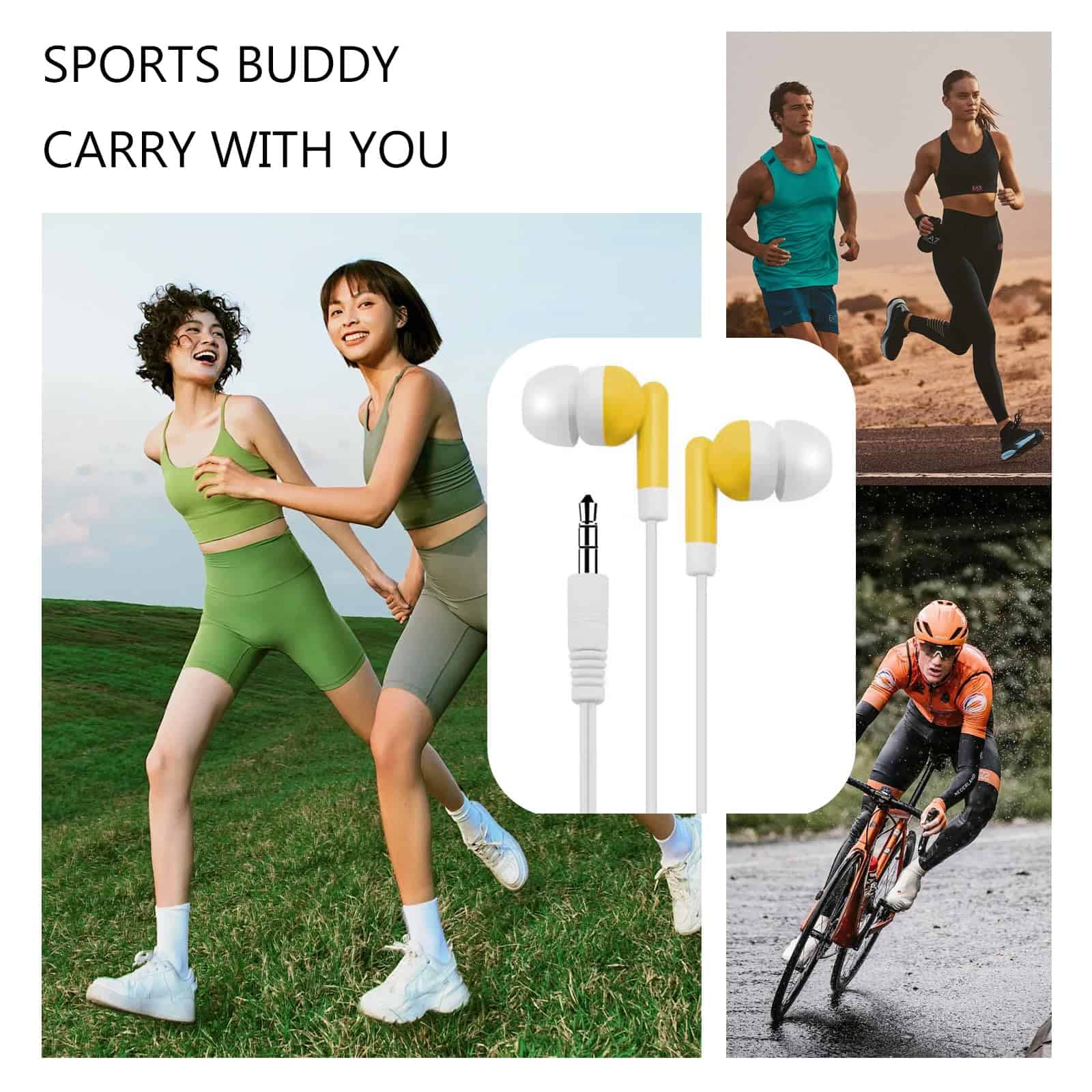 Audífonos con Cable Amarillos ZHDUOYING, Color Brillante - Imagen 6