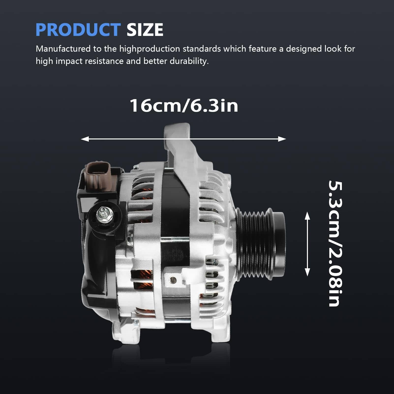 Fraylis 12V 125AMP Alternador Compatible con Camry L4 2.5L - Imagen 5