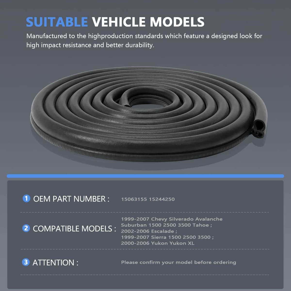 Fraylis Tira de Sellado de Goma para Puerta Delantera - Imagen 5
