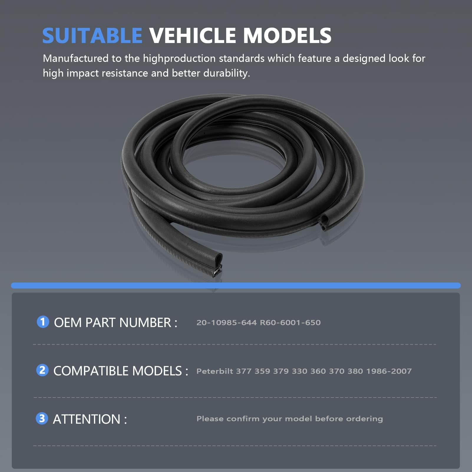 Sello de ajuste de puerta Fraylis compatible con Peterbilt - Imagen 5