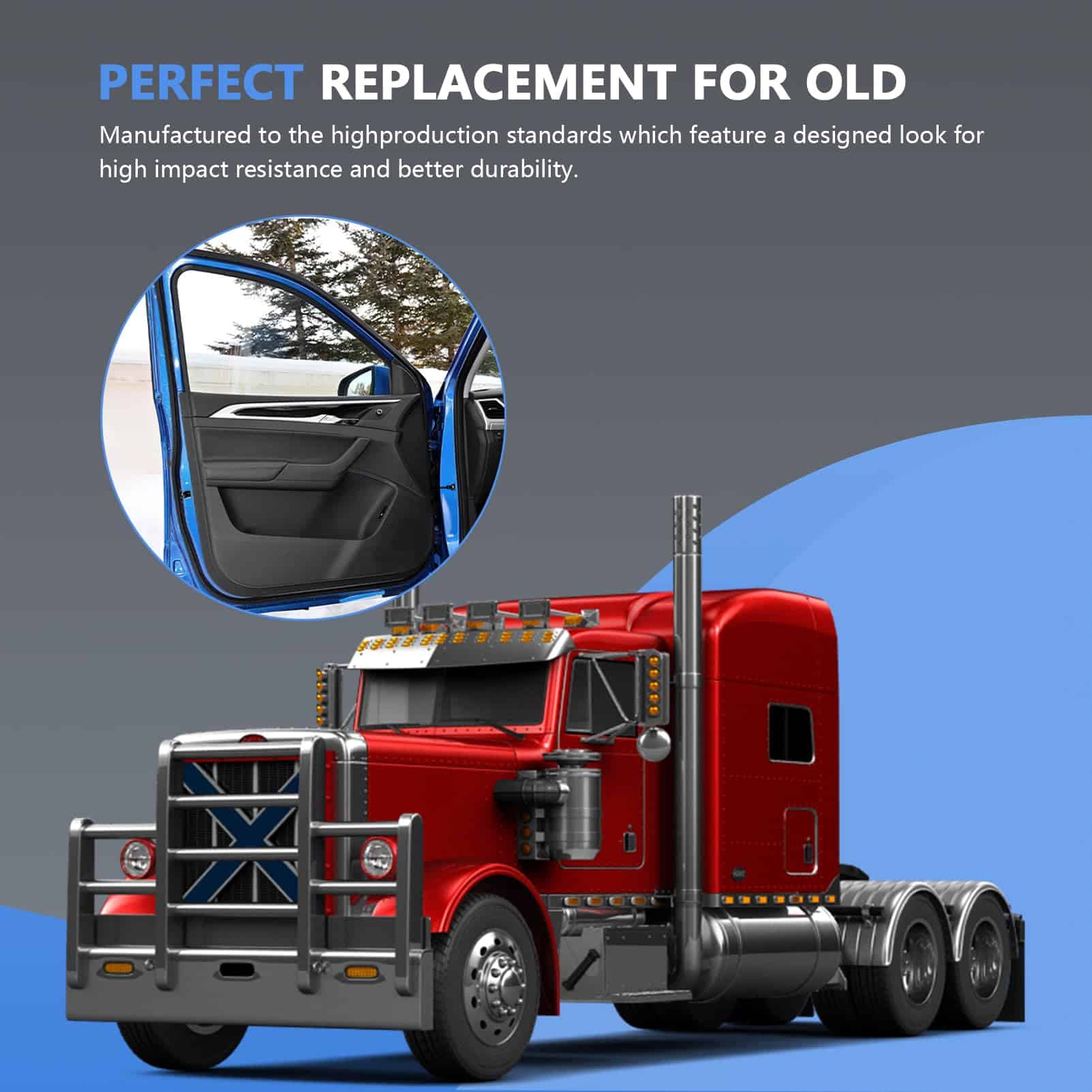 Sello de ajuste de puerta Fraylis compatible con Peterbilt - Imagen 3