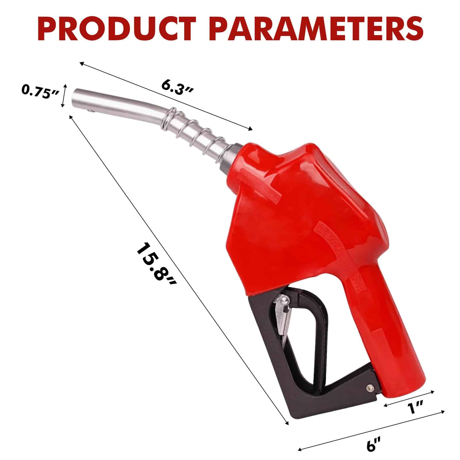 Kit de Boquilla de Combustible Automática de 3/4" Roja NPT - Imagen 4