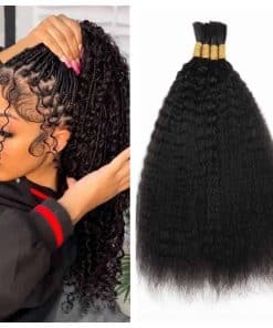 TOPBULK Pelo para Trenzas Humano Kinky Straight Sin trama