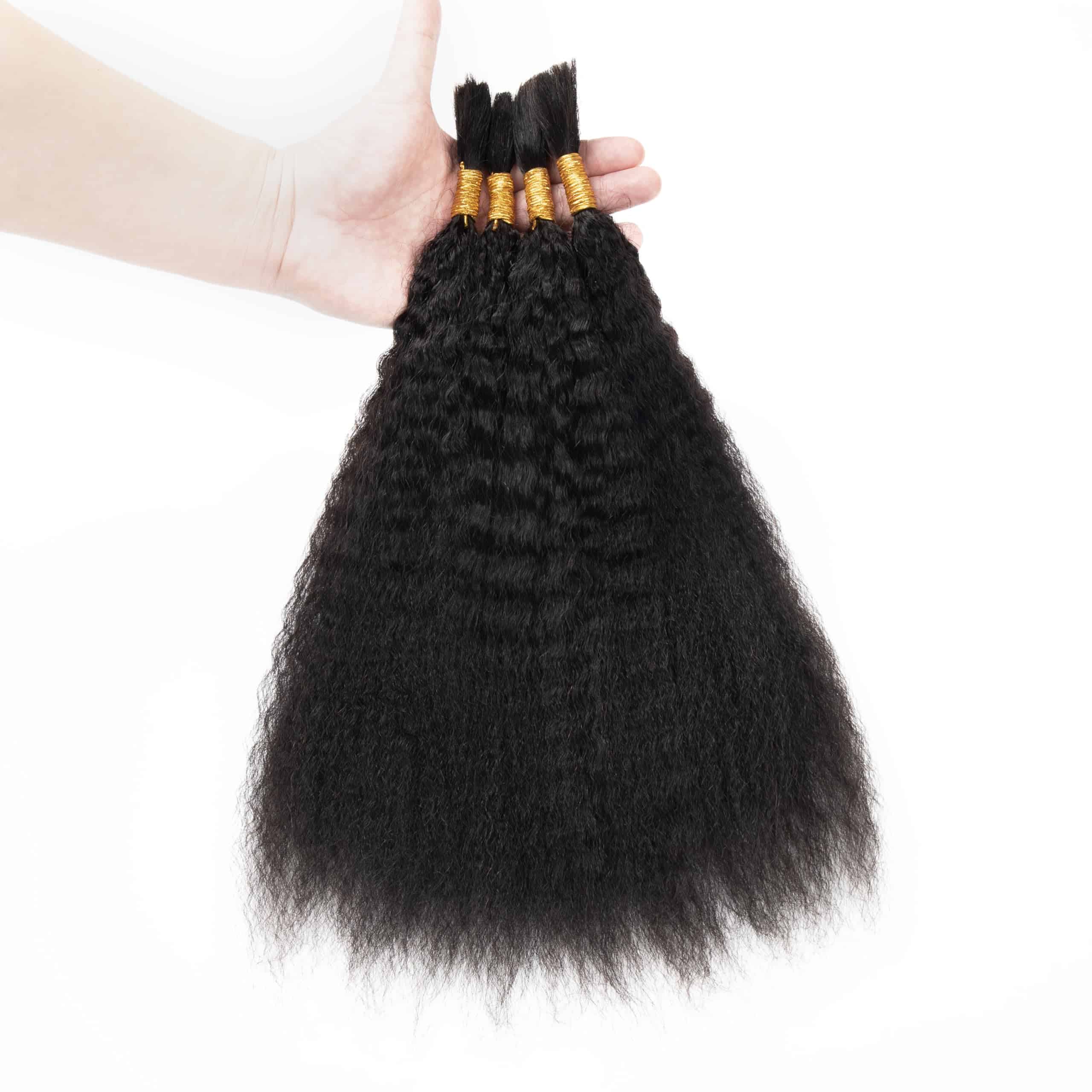 TOPBULK Pelo para Trenzas Humano Kinky Straight Sin trama - Imagen 8