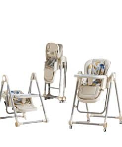 Silla alta infantil 5 en 1 UMGOOGOO para bebés que acuna