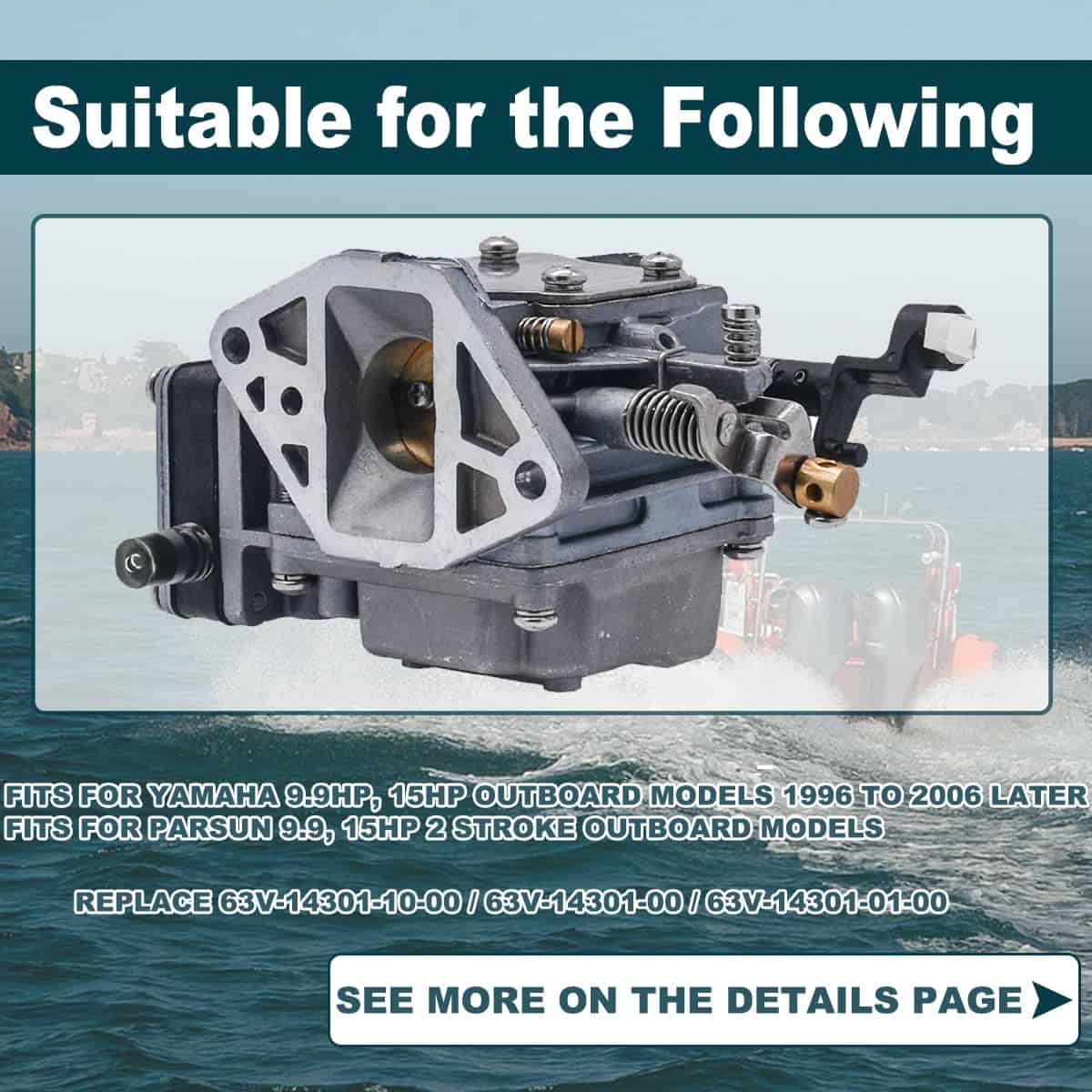 Carburador para Motores Fuera de Borda Yamaha 9.9HP 15HP 2 - Imagen 5