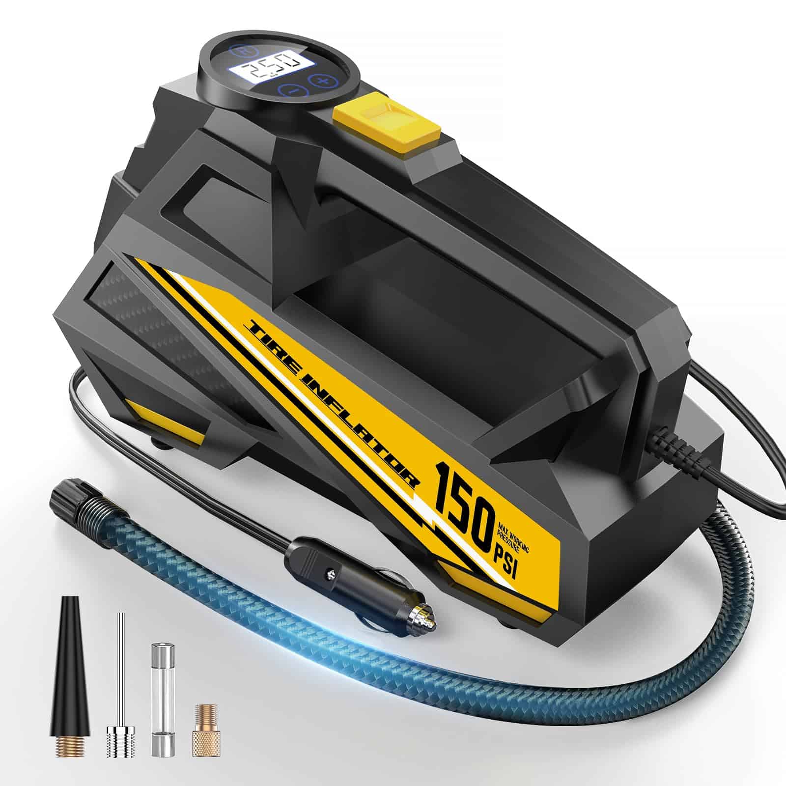 Inflador de neumáticos Compresor de aire -Amarillo