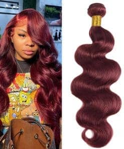 ZGGTL Burgundy Bundles Pelo Humano 12A 100% Brasileño Pelo