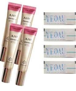 Crema de ojos nutritiva con textura suave, tamaño portátil