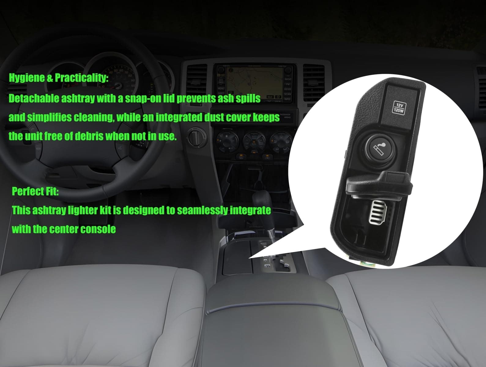 Kit de Cenicero y Encendedor para Toyota 4Runner 2005-2009 - Imagen 5