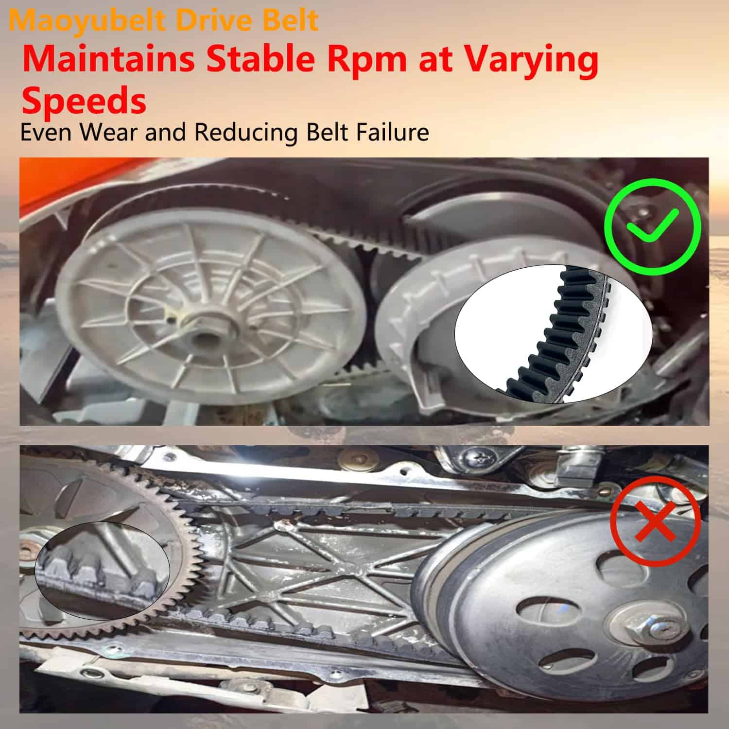 Correa de transmisión Maoyubelt 0627-111 Compatible con - Imagen 6