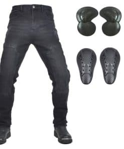 Pantalones de Moto para Hombre Jeans de -Negro