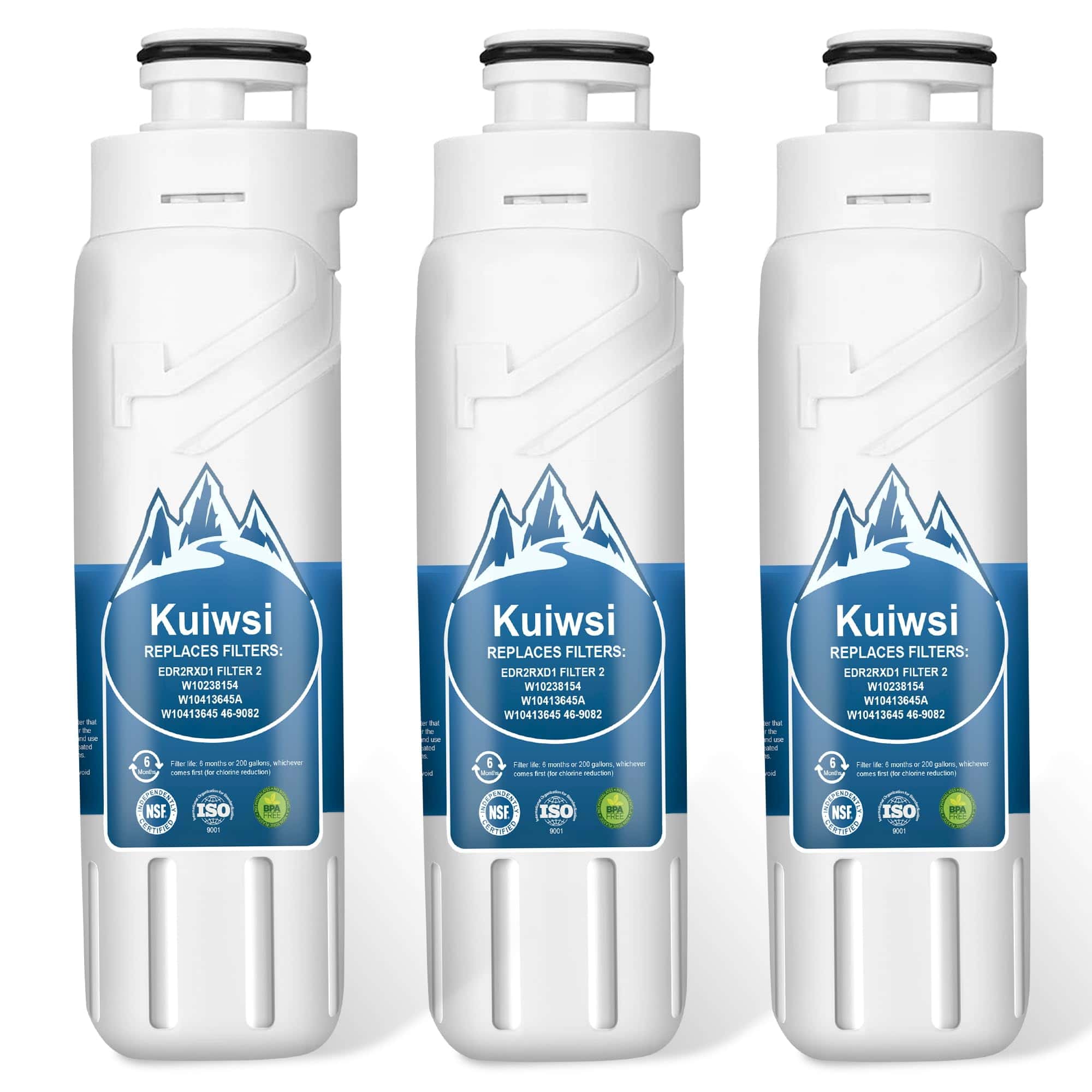 Filtro de reemplazo Kuiwsi EDR2RXD1 W10413645A, Compatible