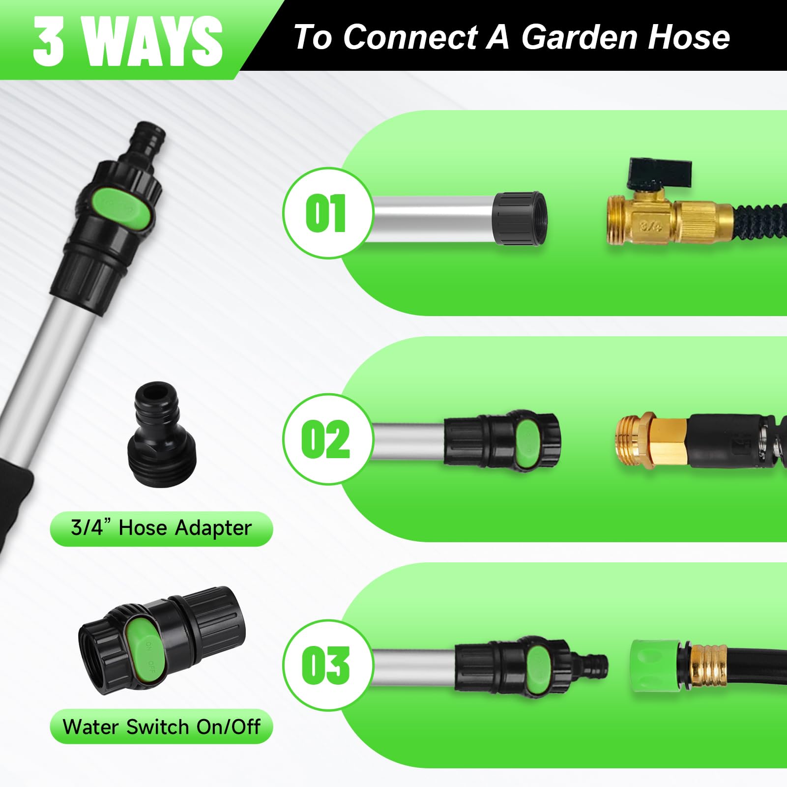Cepillo para lavado de autos Orvella de 70" con cerdas - Imagen 5