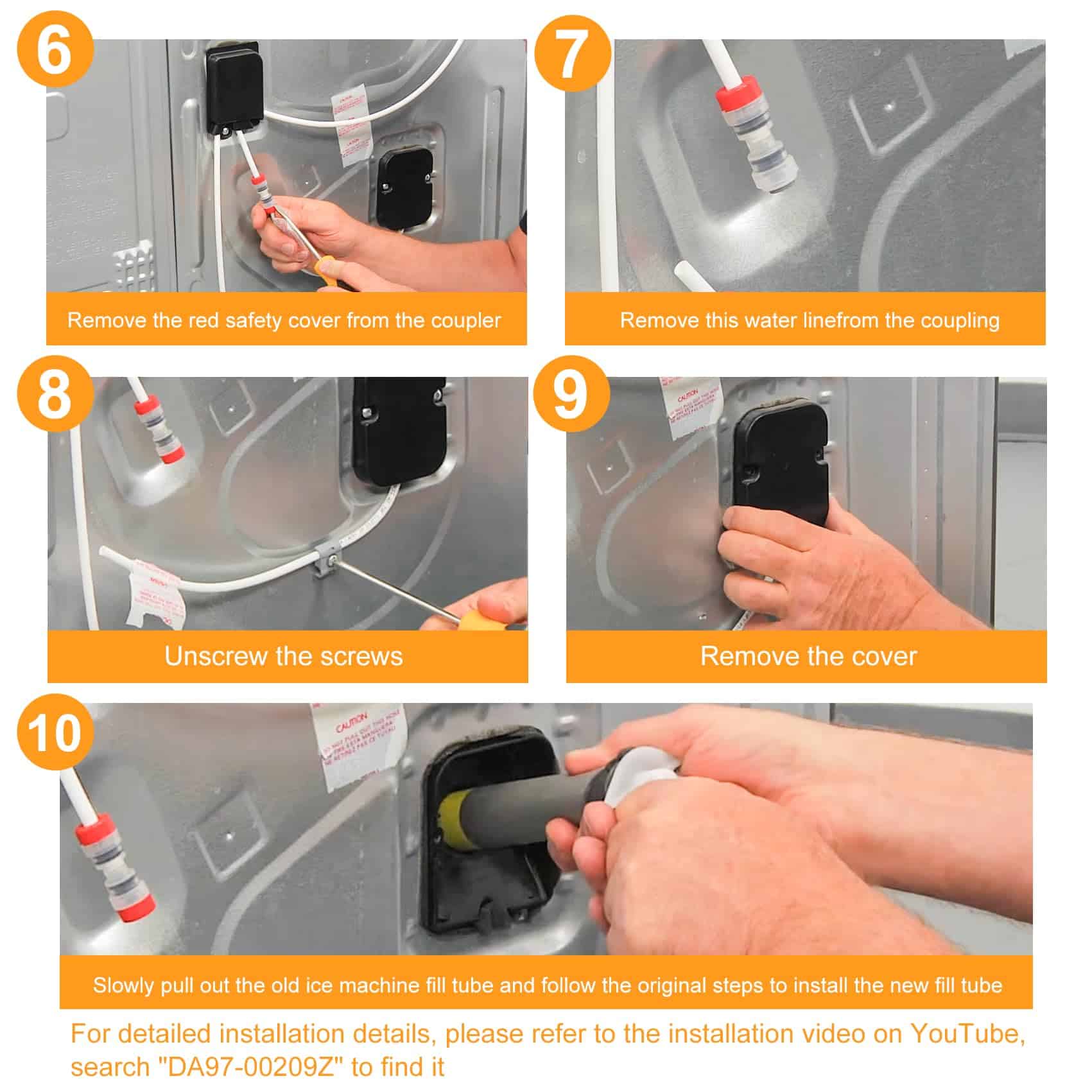 Tubo de llenado DA97-00209Z, Compatible con el Tubo de - Imagen 9