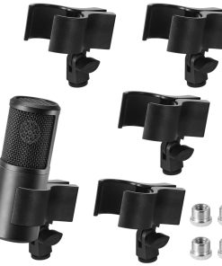 Set de 4 clips para micrófonos, Soporte ajustable para