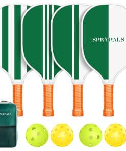 Set de 4 Paletas de Pickleball Aprobadas por -Verde/Blanco