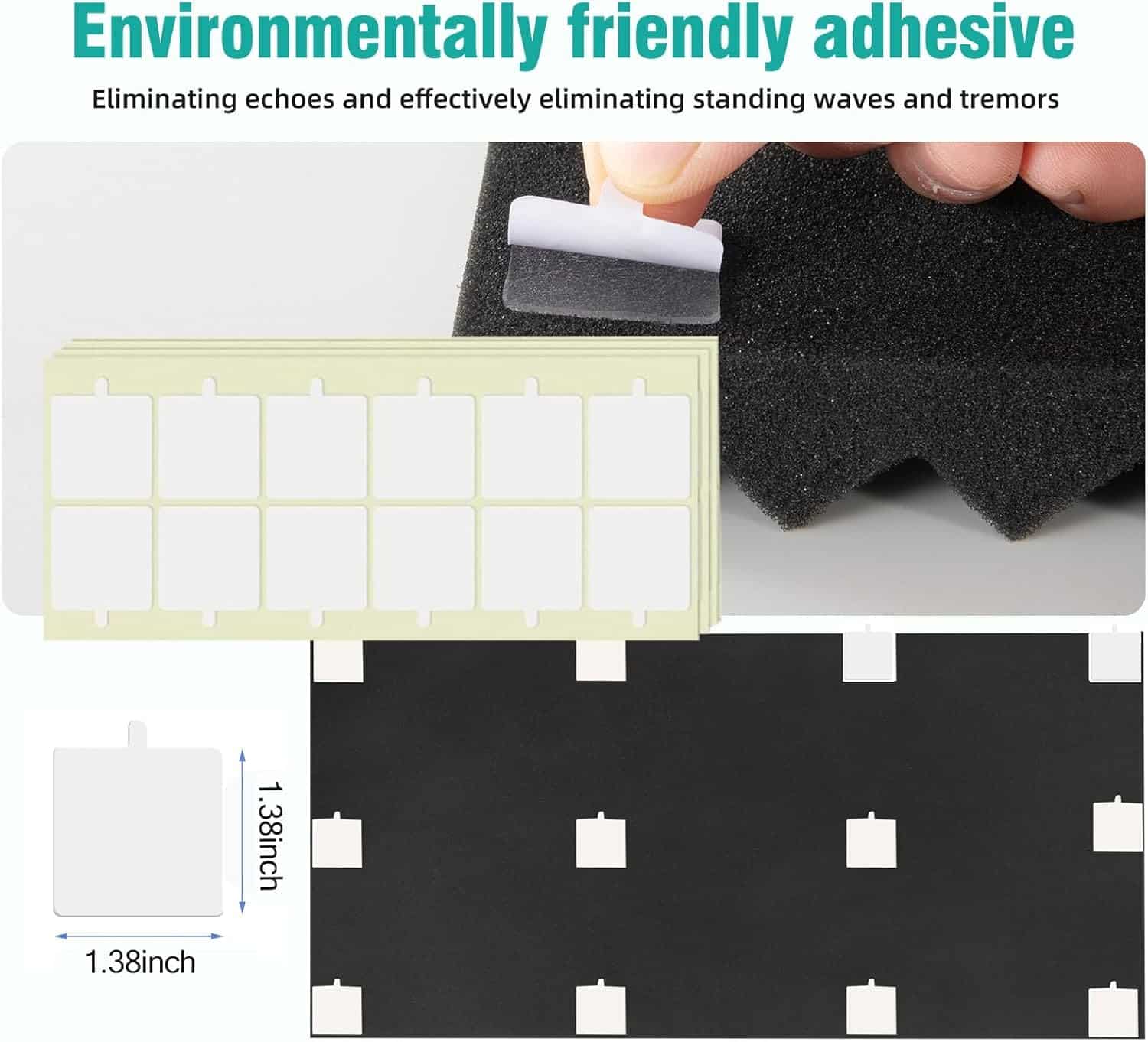 2 Pack Paneles de Espuma Acústica, 48X24X2 Pulgadas Paneles - Imagen 7