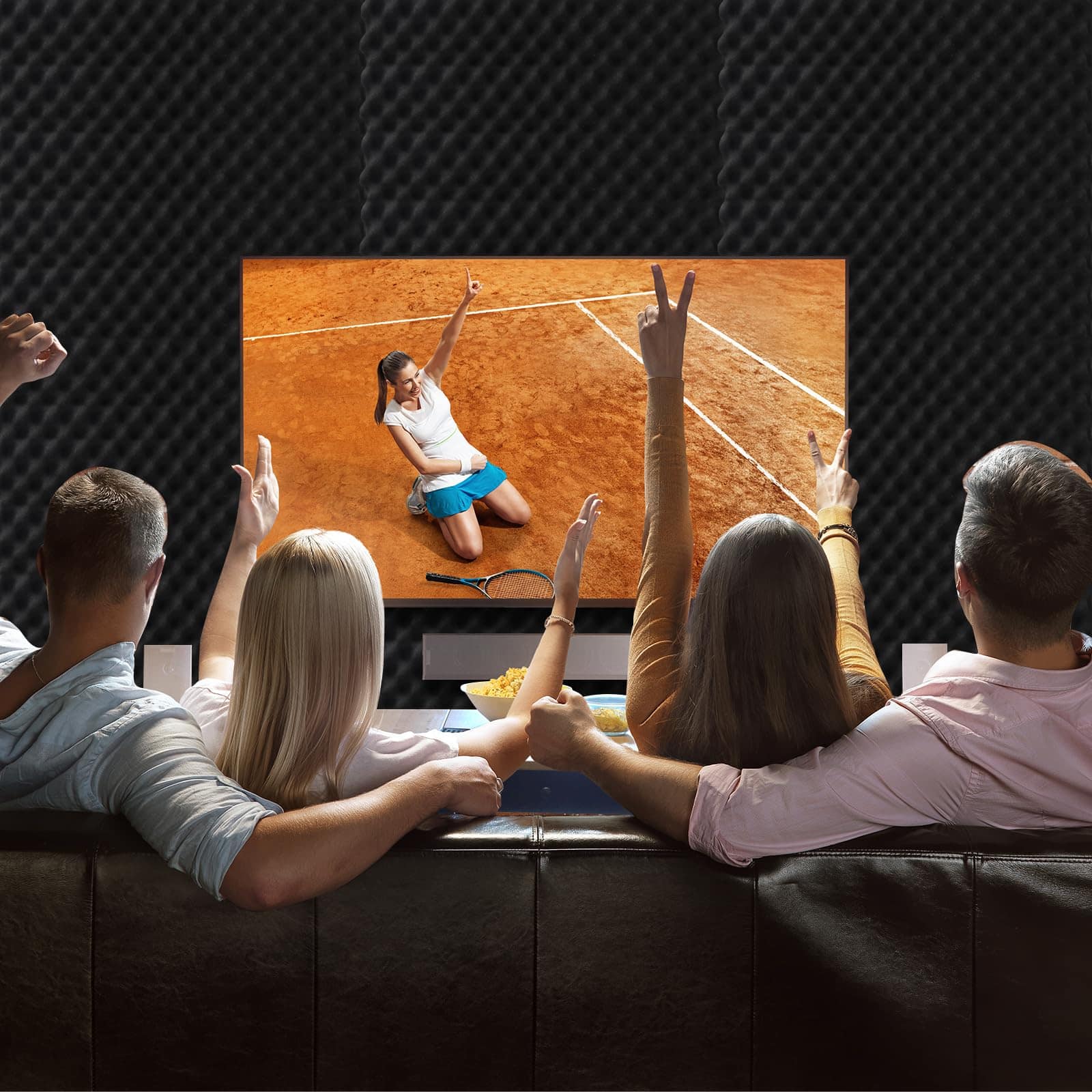 2 Pack Paneles de Espuma Acústica, 48X24X2 Pulgadas Paneles - Imagen 8