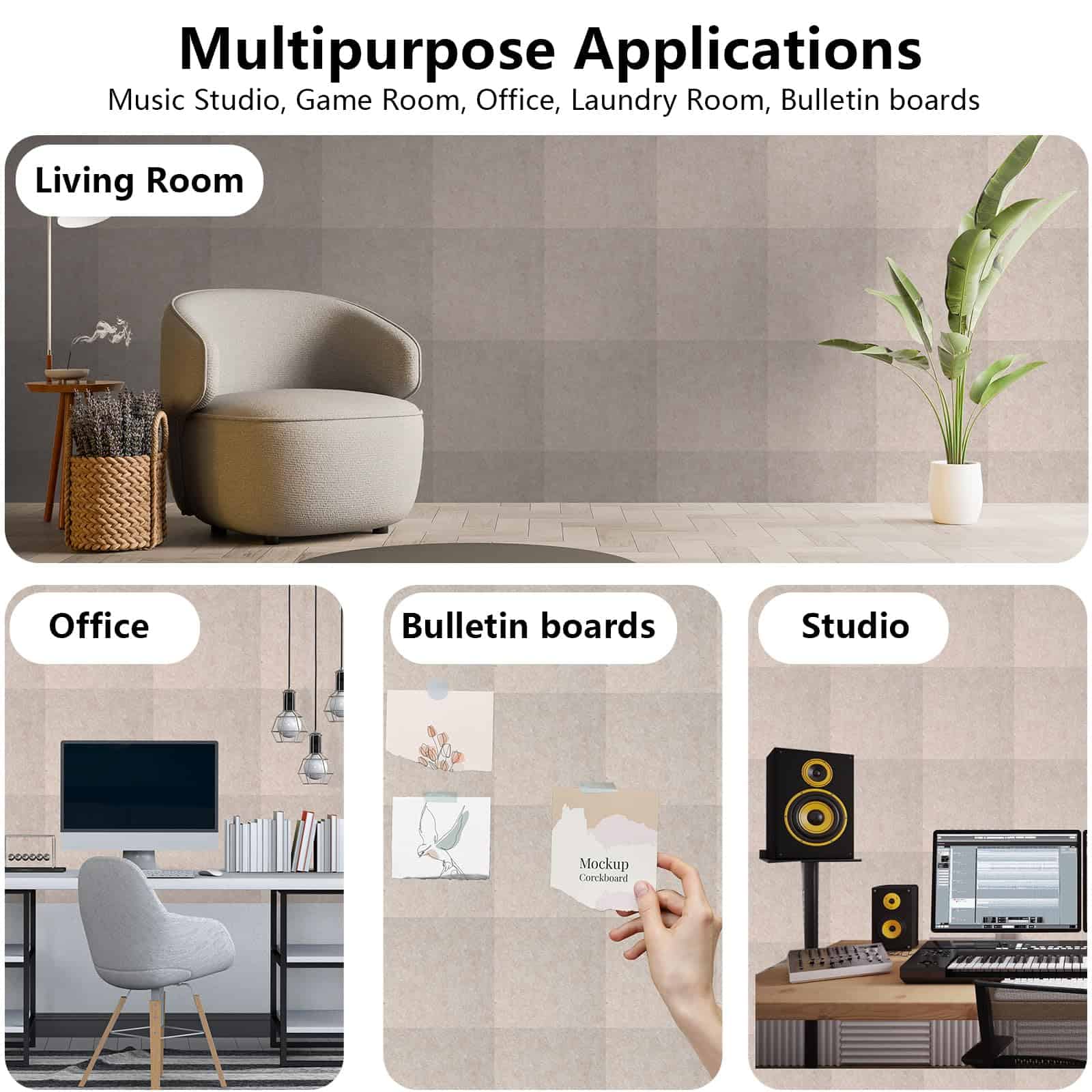 Paneles de Pared Acústicos Durbles - Azulejos con - Imagen 4