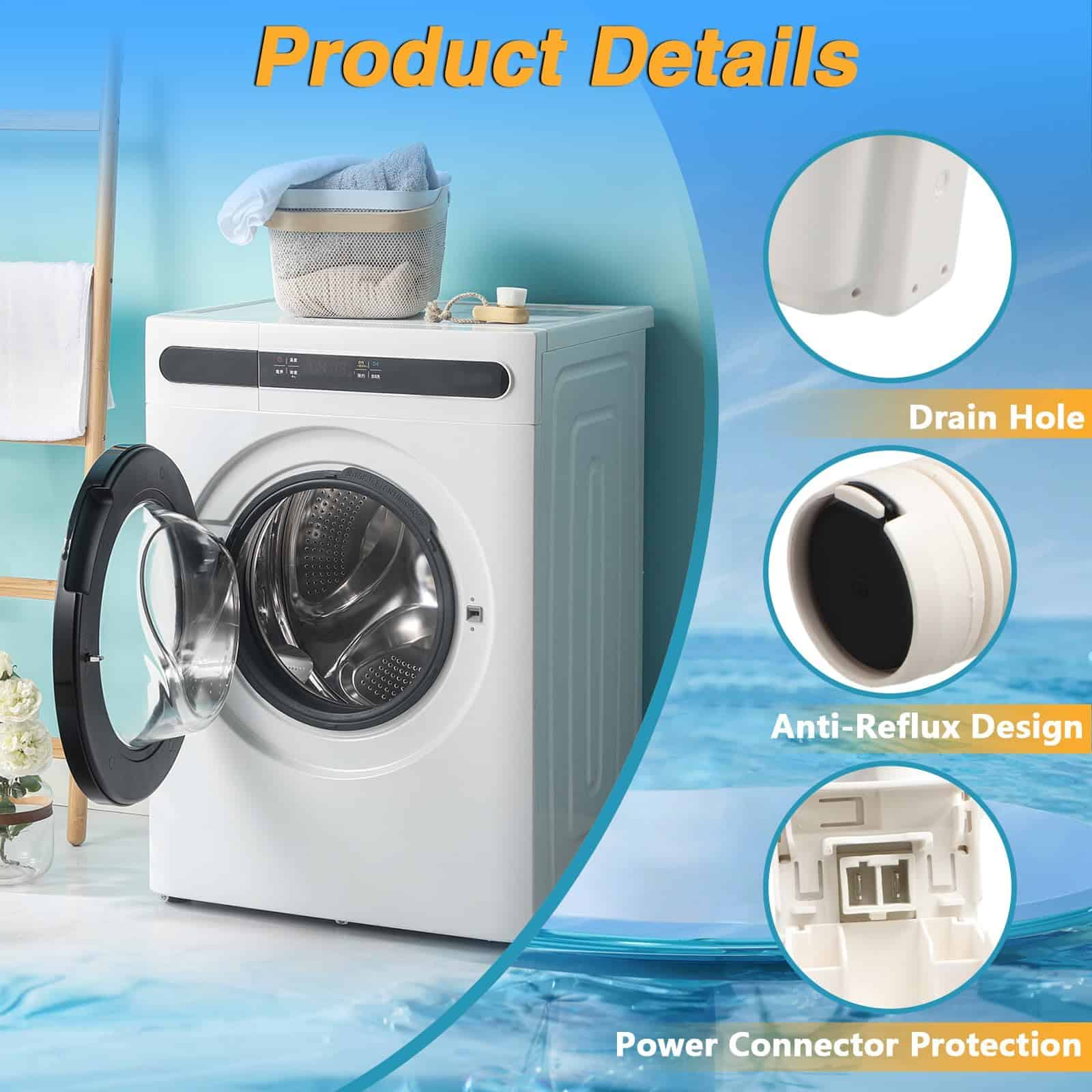 RUHUALIFE Upgrade Washer Drain Pump Assembly Washing - Imagen 8