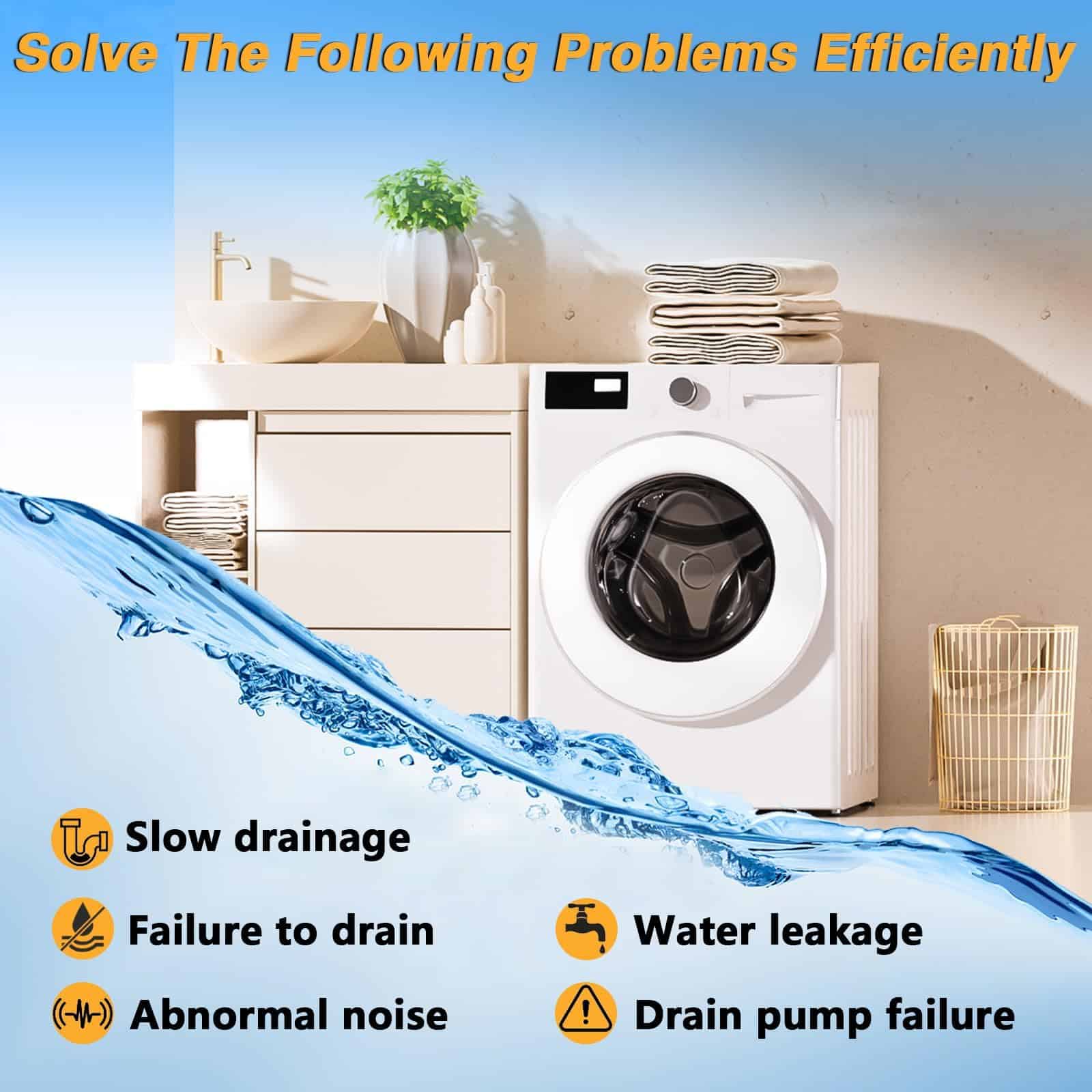 RUHUALIFE Upgrade Washer Drain Pump Assembly Washing - Imagen 9